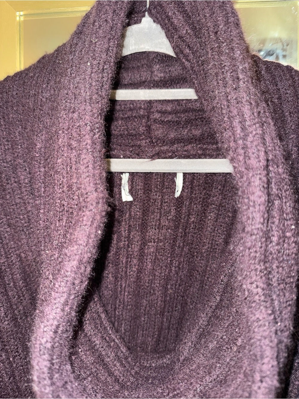 Source Unknown Becca Oversized High Roll Knit Pullover - Berry Black - Picture 3 of 5